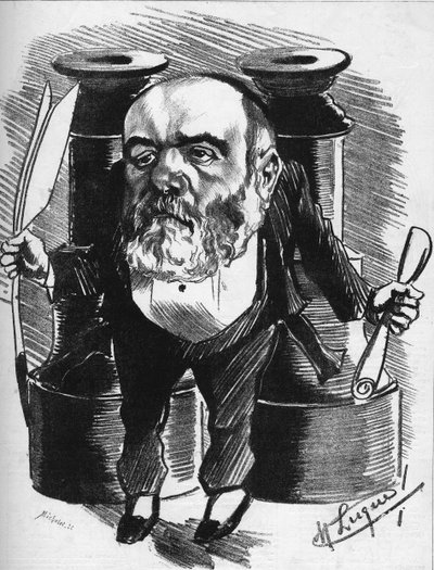 Caricature représentant le critique dramatique Francisque Sarcey - Manuel Luque