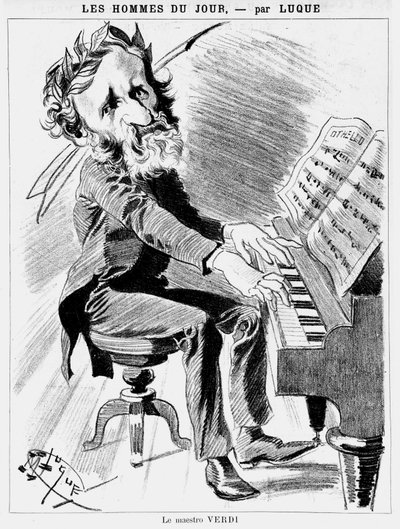 Caricature de Verdi - par Luque - Manuel Luque
