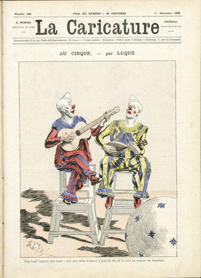 Illustration de Manuel Luque pour la couverture de La Caricature (1880) - Manuel Luque