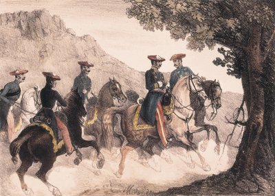 Première guerre carliste, Bruno de Villarreal et son état-major - Manuel Miranda