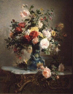 Vase de roses et autres fleurs - Marc Laurent Bruyas