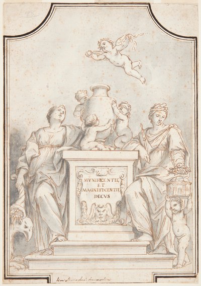 Conception pour une peinture monochrome, Église de Corpus Domini, Bologne, Italie - Marc Antonio Franceschini