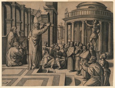 Saint Paul prêchant à Athènes - Marc Antonio Raimondi