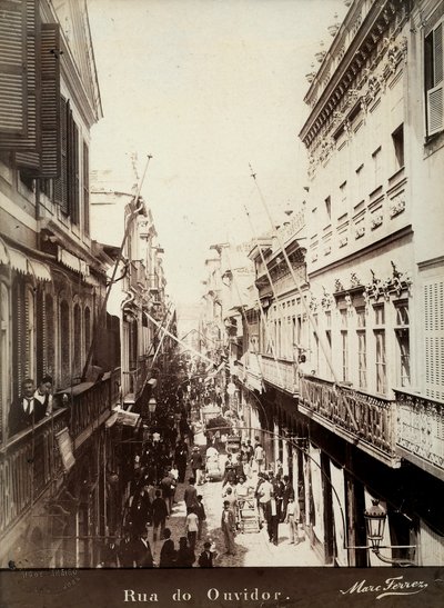 Une rue à Ouvidor, Brésil - Marc Ferrez