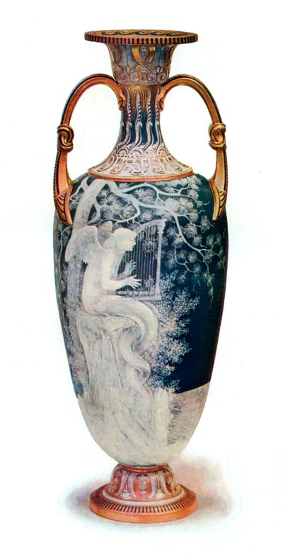 La Sirène, Vase Minton par Marc-Louis-Emmanuel Solon, 1904 - Marc Louis Emmanuel Solon