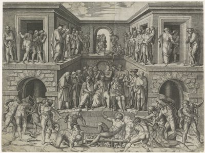 Le martyre de saint Laurent - Marcantonio Raimondi