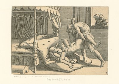 I Modi. Position 9, 1530-1540 - Marcantonio, Raimondi