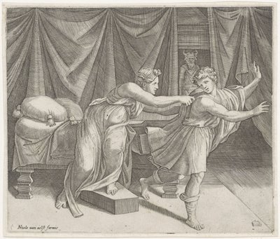 Joseph et la femme de Potiphar - Marcantonio Raimondi