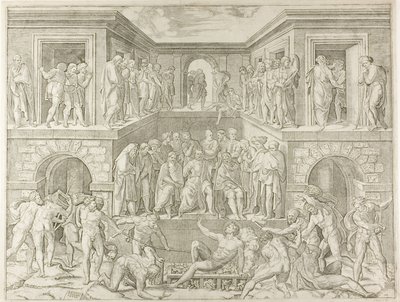 Le martyre de Saint Laurent - Marcantonio Raimondi