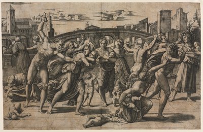 Massacre des Innocents (Avec le sapin) - Marcantonio Raimondi