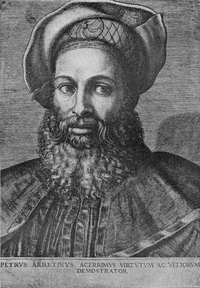 Portrait de Pietro Aretino, vers 1517 - Marcantonio Raimondi