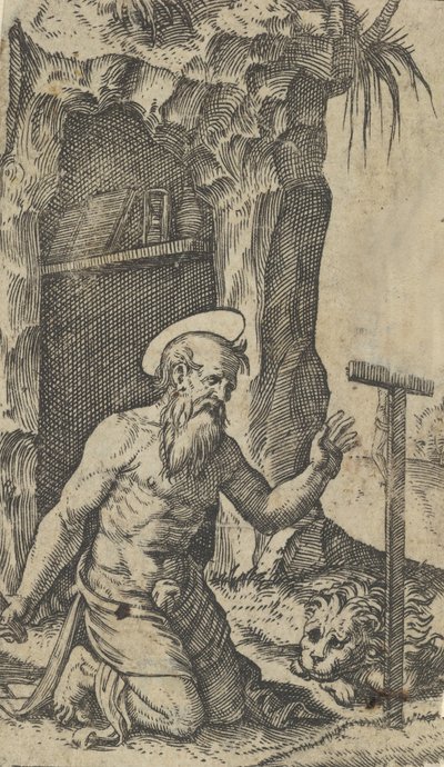 Saint Jérôme agenouillé devant un crucifix, de la série 