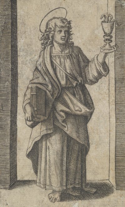 Saint Jean, livre dans la main droite, calice dans la main gauche, de la série 