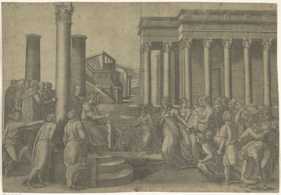 Salomon et la reine de Saba - Marcantonio Raimondi
