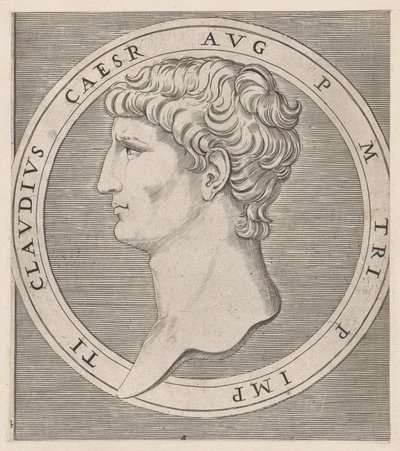 Speculum Romanae Magnificentiae : Claude, des Douze Césars, vers 1500-1534 - Marcantonio Raimondi