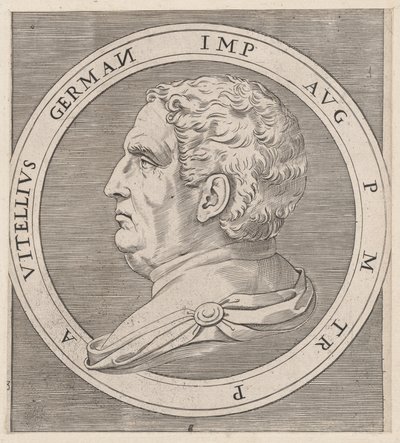 Speculum Romanae Magnificentiae : Vitellius, des Douze Césars, vers 1500-1534 - Marcantonio Raimondi