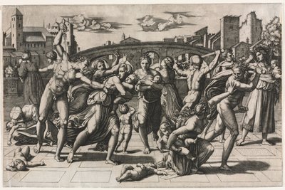 Le Massacre des Innocents sans le sapin, vers 1513-1515 - Marcantonio Raimondi