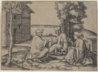 Les trois docteurs - Marcantonio Raimondi