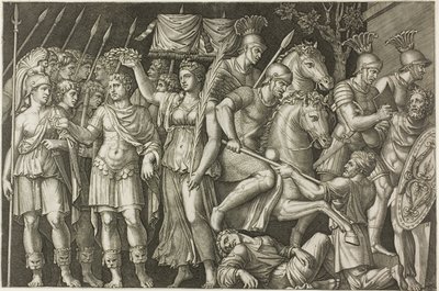 Trajan couronné par la Victoire - Marcantonio Raimondi