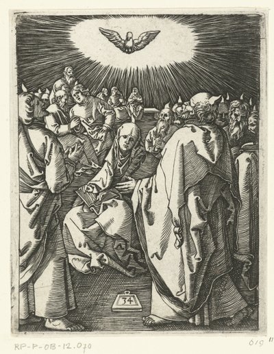 Uitstorting van de Heilige Geest - Marcantonio Raimondi
