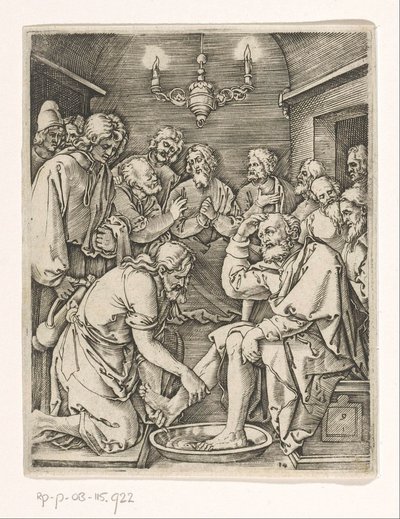 Lavement des pieds de Pierre (Passion du Christ) - Marcantonio Raimondi
