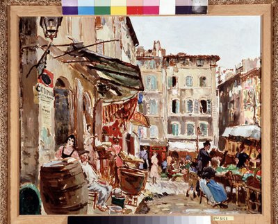 Le marché place de Lenche à Marseille - Marcel Leprin