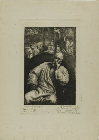 Pierre Puvis de Chavannes, Portrait et Composition - Marcellin Gilbert Desboutin