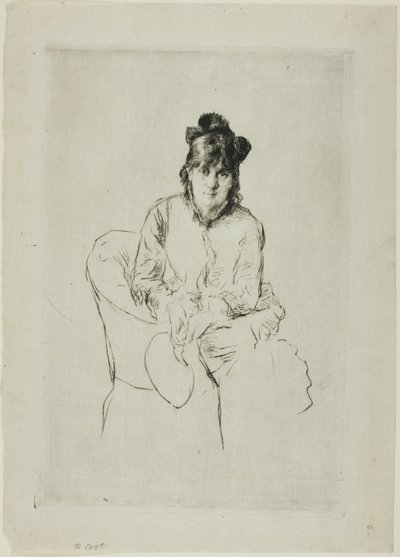 Portrait de Berthe Morisot - Marcellin Gilbert Desboutin