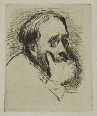 Portrait de Degas, la main sur la bouche - Marcellin Gilbert Desboutin