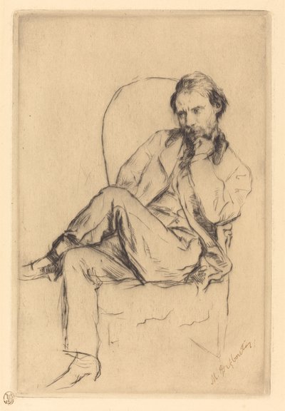Renoir assis - Marcellin Gilbert Desboutin