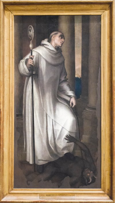 Saint Bernard écrasant un démon - Marcello Venusti