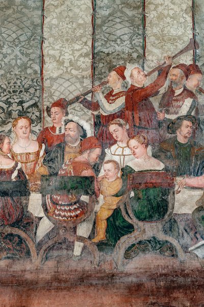 Banquet (détail) - Marcello or Romani Girolamo (Romanino) (c.1485 c.1566) (attr.to) Fogolino