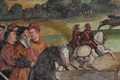 Scène de chasse (détail) - Marcello or Romani Girolamo (Romanino) (c.1485 c.1566) (attr.to) Fogolino