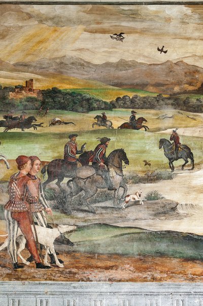Scène de chasse (détail) - Marcello or Romani Girolamo (Romanino) (c.1485 c.1566) (attr.to) Fogolino