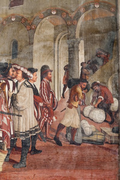 Scène de chasse (détail) - Marcello or Romani Girolamo (Romanino) (c.1485 c.1566) (attr.to) Fogolino