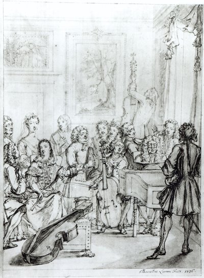Concert à Montague House, 1736 - Marcellus the Younger Laroon