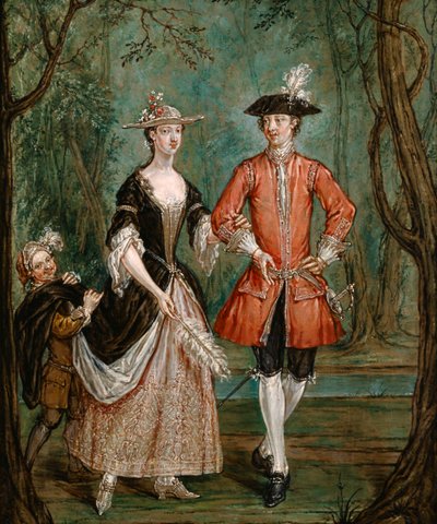 Dame et gentilhomme avec un page - Marcellus the Younger Laroon