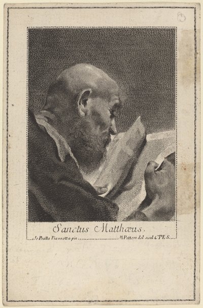 Sanctus Matteaus - Marco Alvise Pitteri after Giovanni Battista Piazzetta