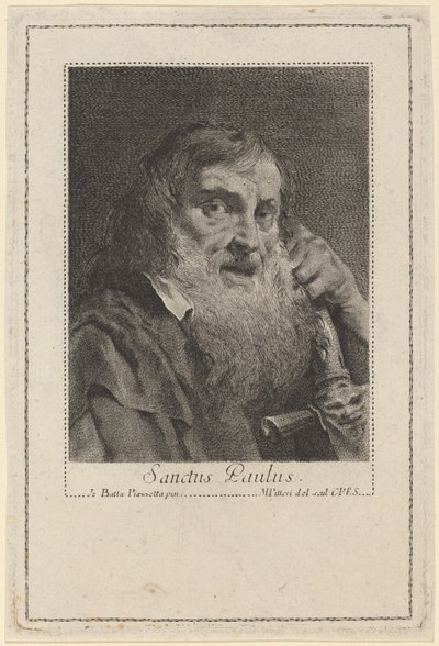 Sanctus Paulus - Marco Alvise Pitteri after Giovanni Battista Piazzetta