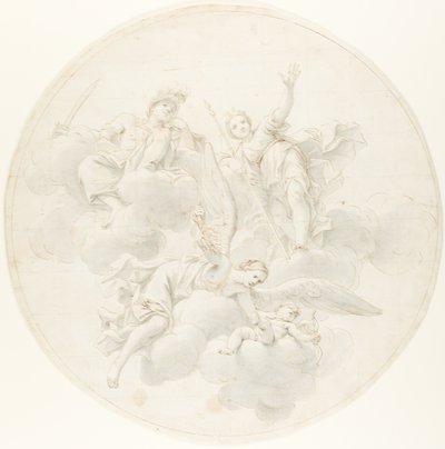 Le châtiment de Cupidon par la jalousie en présence de Diane et Mars - Marcantonio Franceschini