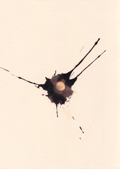 Blot 2, 2018 (encre et eau de Javel sur papier) - Marco Campedelli