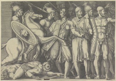 Trajan combattant les Daces - Marco Dente (attributed to)