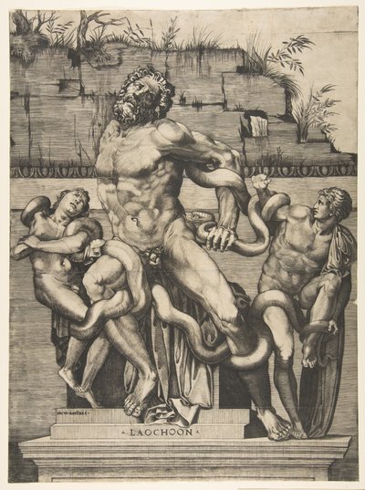 Laocoon et ses fils attaqués par des serpents, vers 1515-27 - Marco Dente