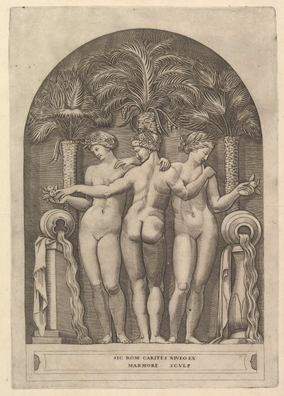 Speculum Romanae Magnificentiae: Les Trois Grâces, ca. 1515-27 - Marco Dente