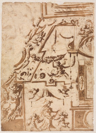 Grotesque avec un centaure bondissant verso, vers 1565-1588 - Marco Marchetti