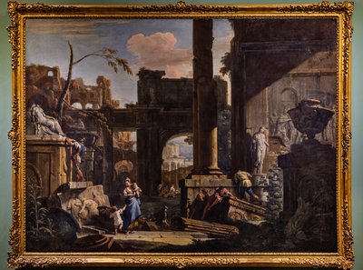 Perspective avec ruines et figures - Marco & Sebastiano (1659 1734) Ricci