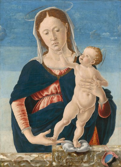 Madone et enfant - Marco Zoppo or Imitator