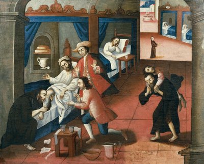 Religieux soignant un patient à l