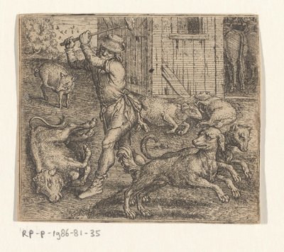 Fable du fermier et de ses chiens - Marcus Gheeraerts (I)
