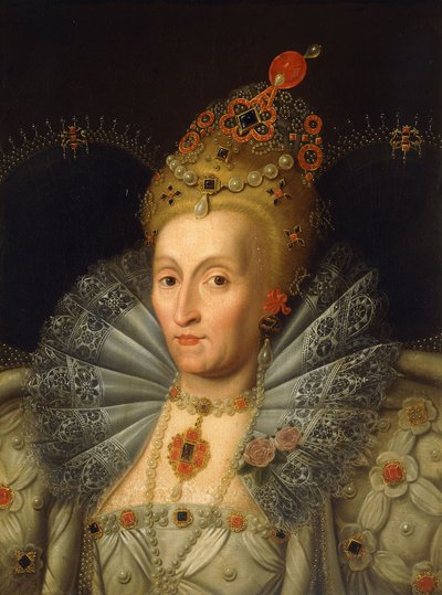 Portrait de la reine Elizabeth I, buste - Marcus Gheeraerts